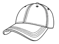 A visor featuring a curved brim and adjustable strap