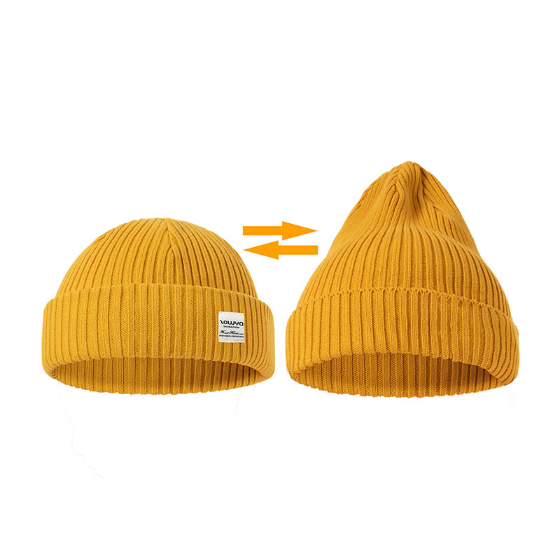 2-1 Cuff Cotton Beanies Custom Logo Acceptable - Image 3