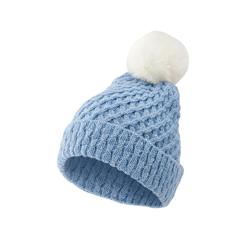 Sparkling Sequins & Metallic Lines Cute Faux Fur Pompom Custom Logo Acceptable - Image 2