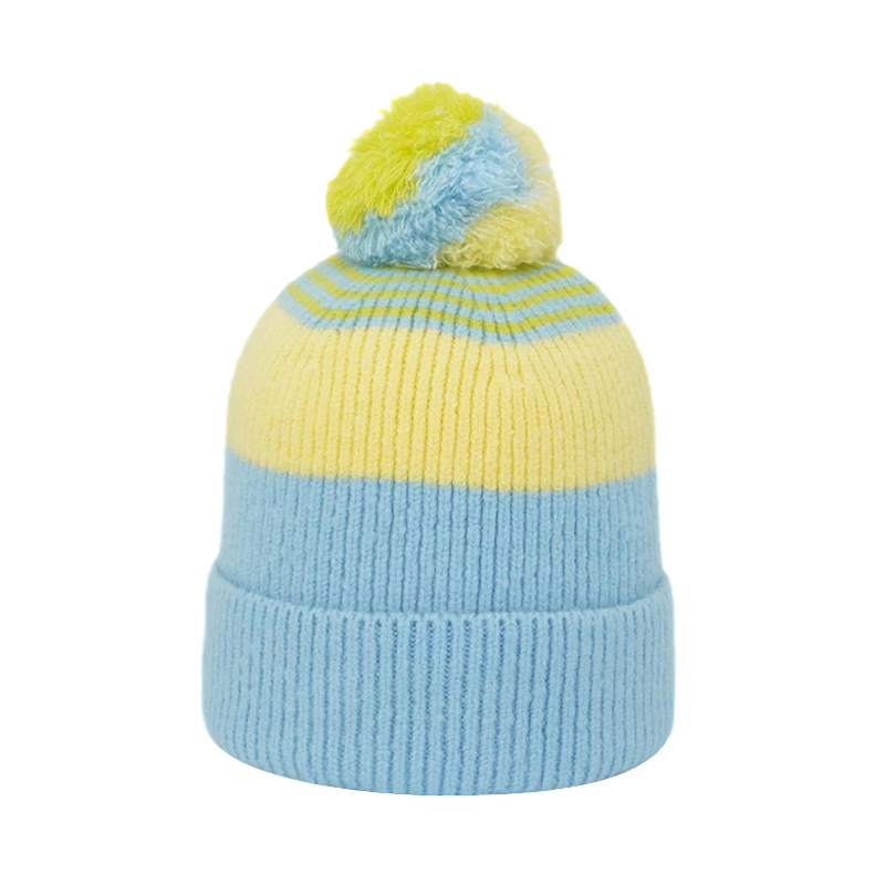 Two Tone Pompom Beanie Custom Logo Acceptable - Image 2
